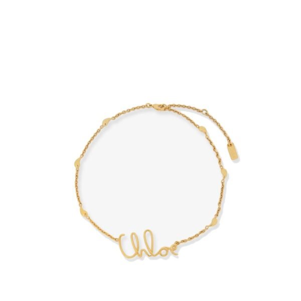 Chloé Brass necklace with lettering logo