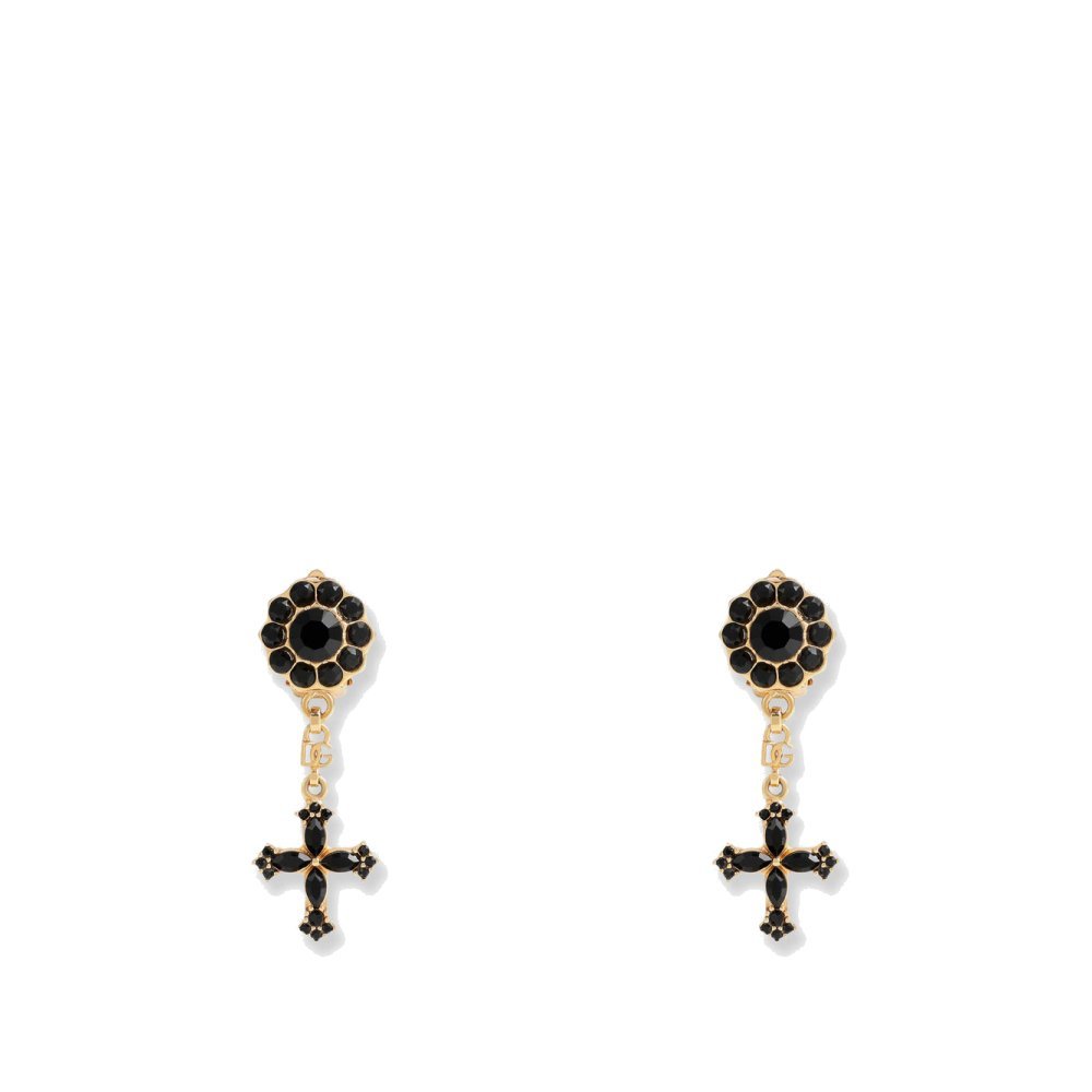Dolce & Gabbana Brass earrings with rhinestones Dolce & Gabbana Brass earrings with rhinestones