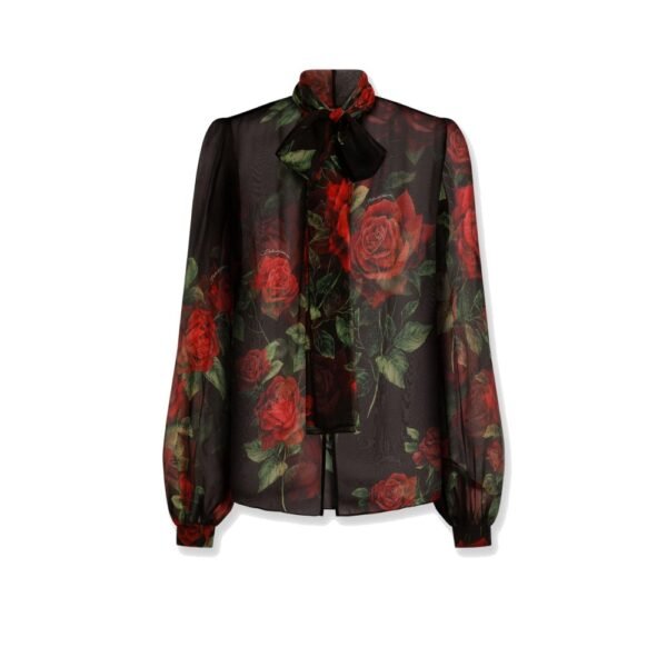 Dolce & Gabbana Chiffon shirt with rose print