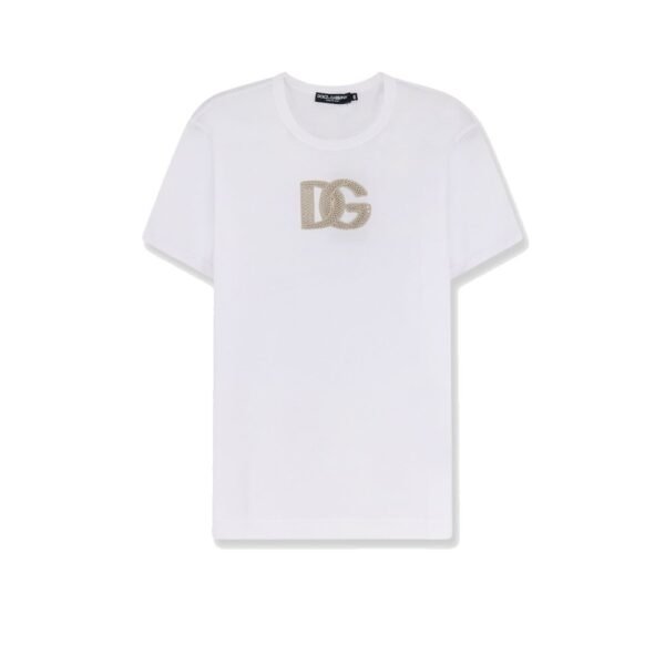 Dolce & Gabbana Cotton T-shirt with patch logo on the front