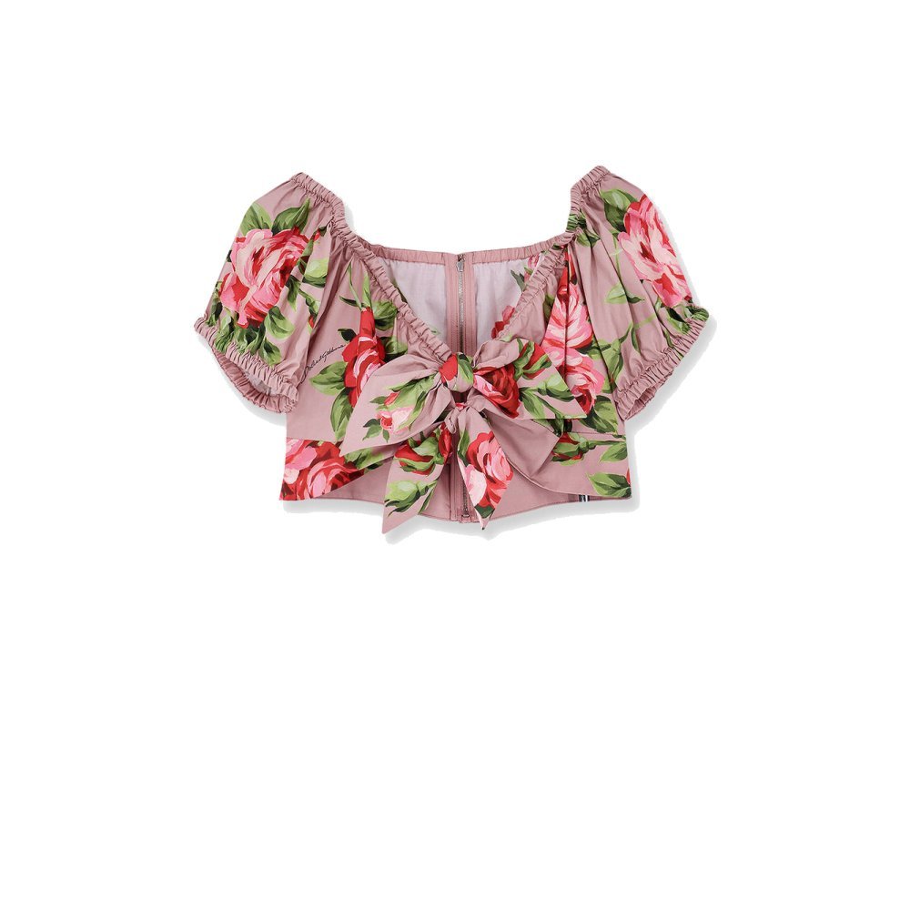 Dolce & Gabbana Cotton top with iconic print Dolce & Gabbana Cotton top with iconic print