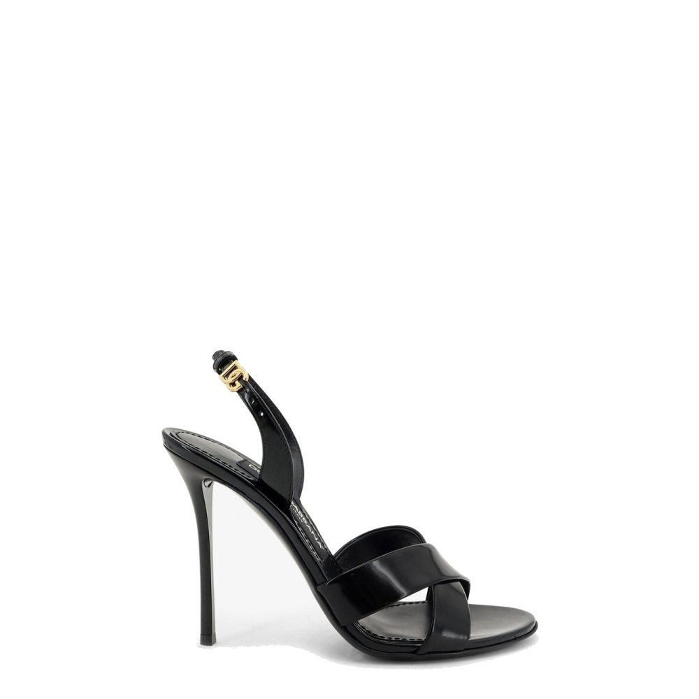 Dolce & Gabbana Keira shiny calfskin leather sandals Dolce & Gabbana Keira shiny calfskin leather sandals