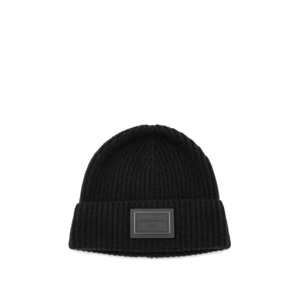 Dolce & Gabbana Ribbed cashmere hat