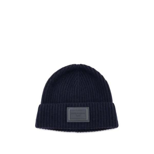 Dolce & Gabbana Ribbed cashmere hat