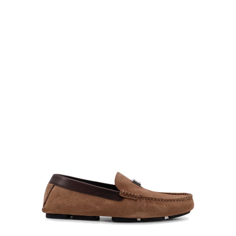Dolce & Gabbana Suede loafer with leather inserts Dolce & Gabbana Suede loafer with leather inserts