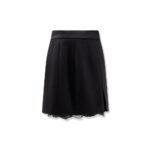Dolce & Gabbana Virgin wool mini skirt with lace detail
