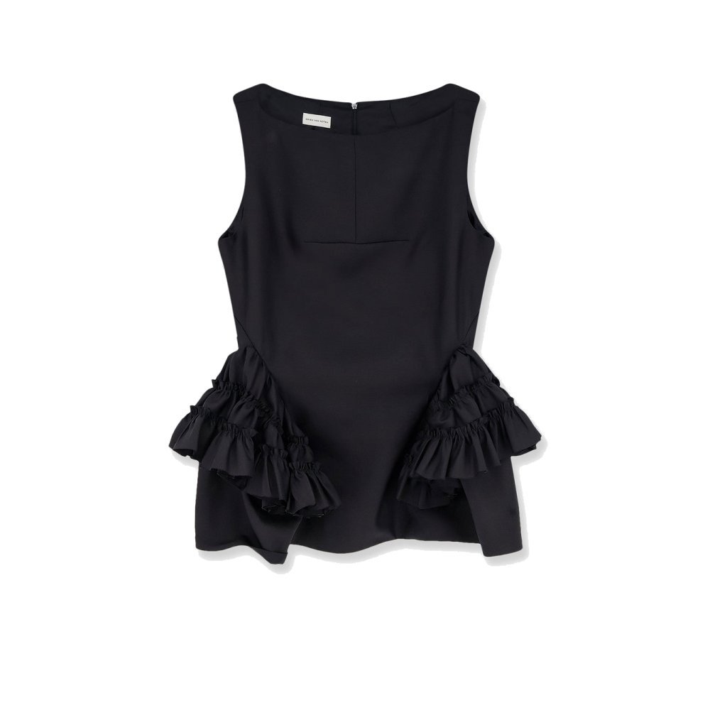 Dries Van Noten Casey wool and silk top