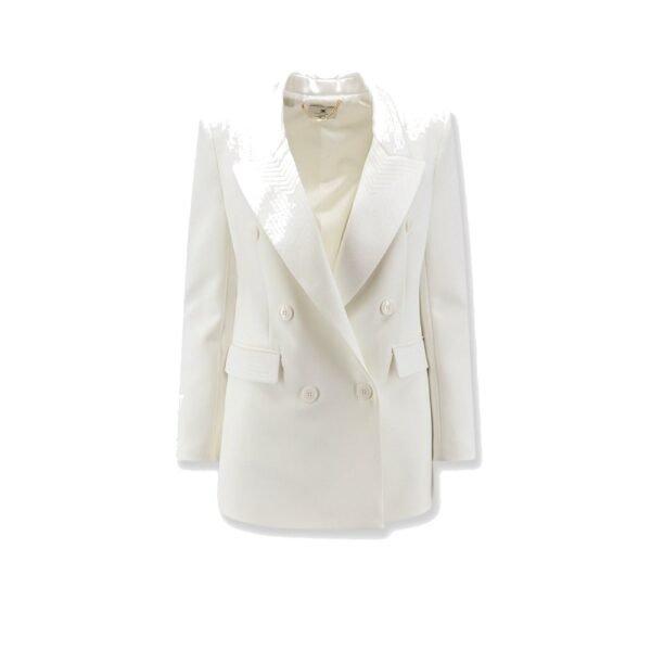 Elisabetta Franchi Daily blazer with stitched profiles