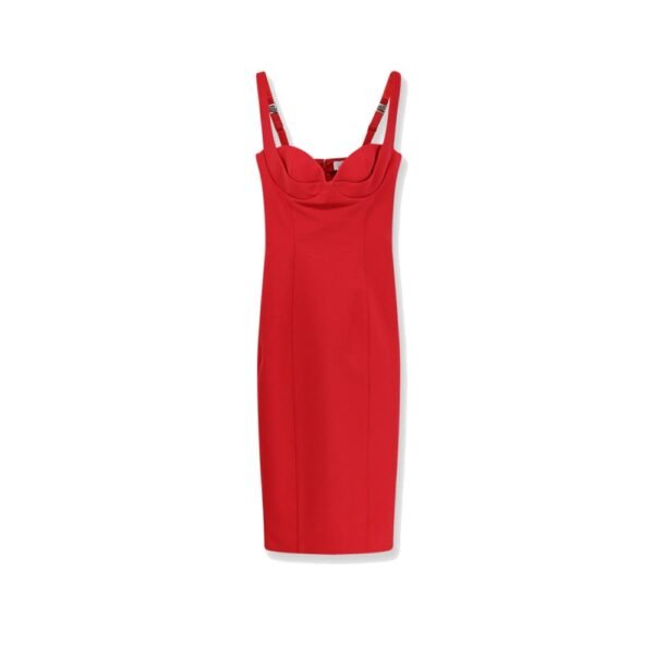 Elisabetta Franchi Fitted stretch fabric midi dress
