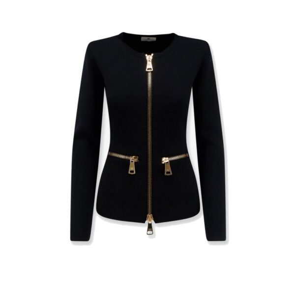 Elisabetta Franchi Knitted blazer with zip