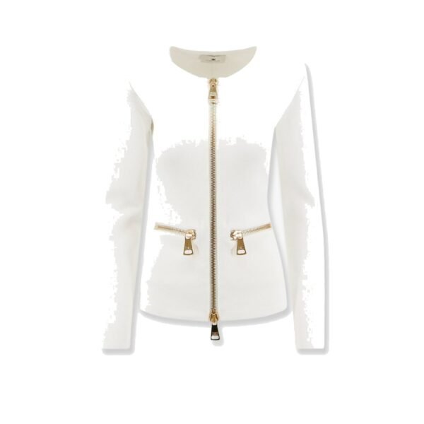 Elisabetta Franchi Knitted blazer with zip