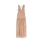 Elisabetta Franchi Red Carpet long dress with rhinestones detail