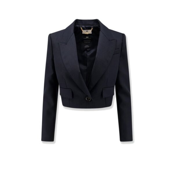 Elisabetta Franchi Spencer virgin wool blazer