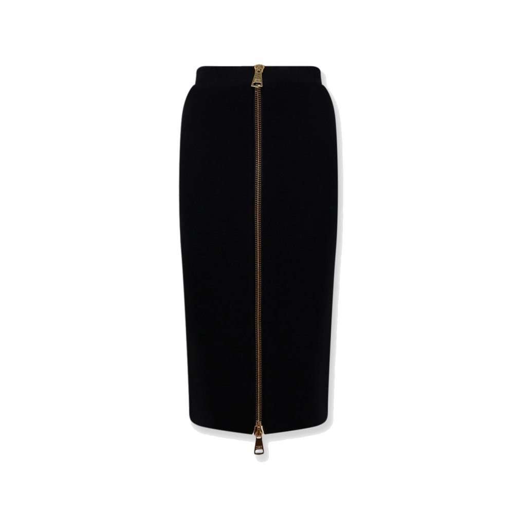 Elisabetta Franchi Viscose and nylon skirt with zip Elisabetta Franchi Viscose and nylon skirt with zip