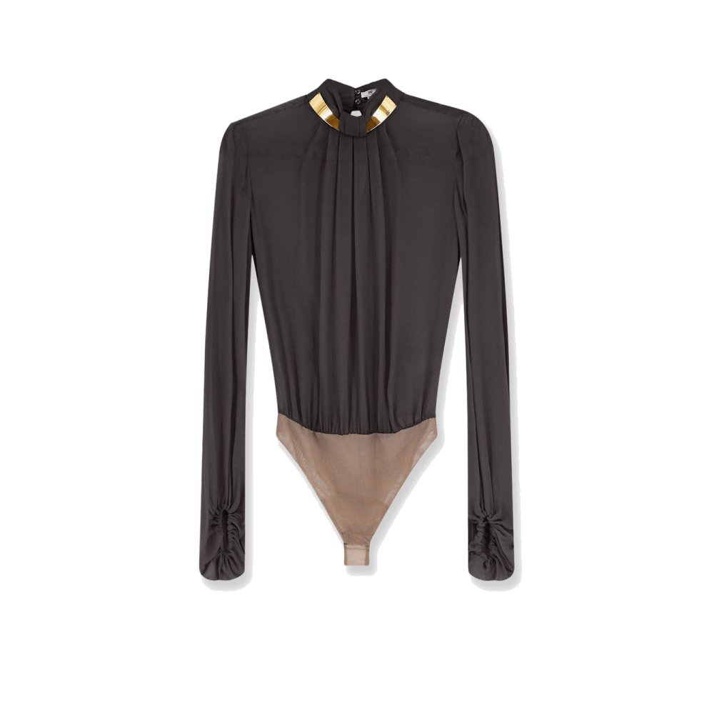 Elisabetta Franchi Viscose shirt with body detail Elisabetta Franchi Viscose shirt with body detail