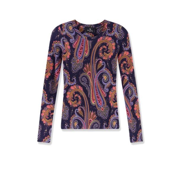 Etro Paisley viscose and wool t-shirt