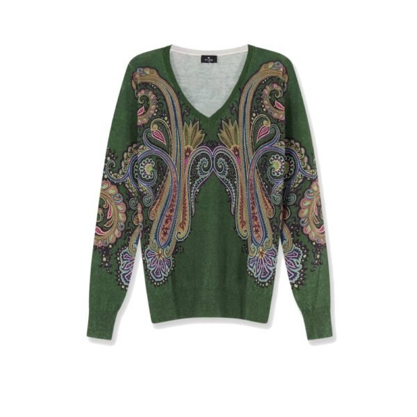 Etro Silk and cashmere blend sweater with iconic paisley print
