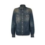 Fendi Cotton blend denim jacket with washed-out effect