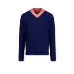 Fendi Cotton sweater with contrasting collar