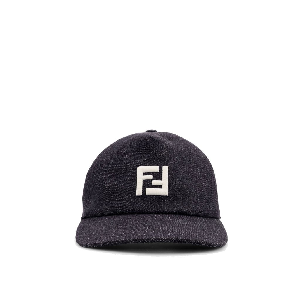 Fendi Denim baseball hat with logo embroidery