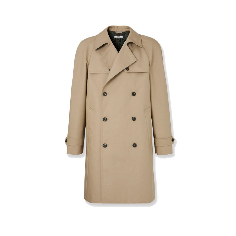 Fendi Double-breasted Mackintosh fabric trench Fendi Double-breasted Mackintosh fabric trench