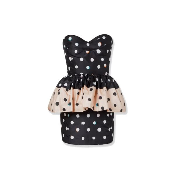 Fendi Falena Dots taffeta' bustier dress