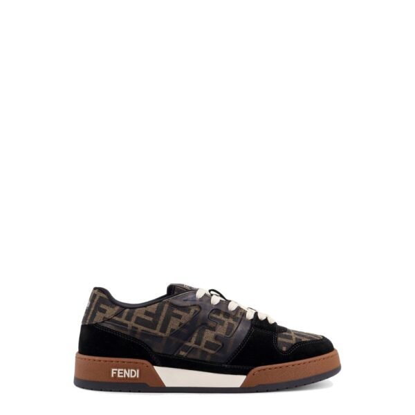 Fendi Fendi Match FF Jacquard Fabric and Suede sneakers
