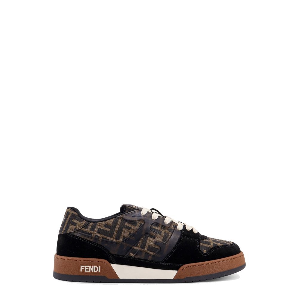 Fendi Fendi Match FF Jacquard Fabric and Suede sneakers Fendi Fendi Match FF Jacquard Fabric and Suede sneakers