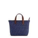 Fendi FF jacquard fabric and leather shopping bag