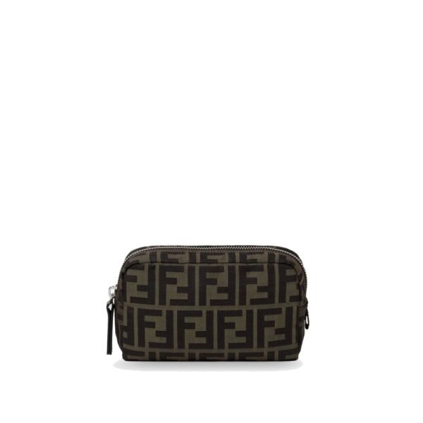 Fendi FF technical fabric clutch bag