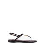 Fendi Fold leather sandals with reptile effect