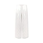 Fendi Jacquard silk trousers with floral motif