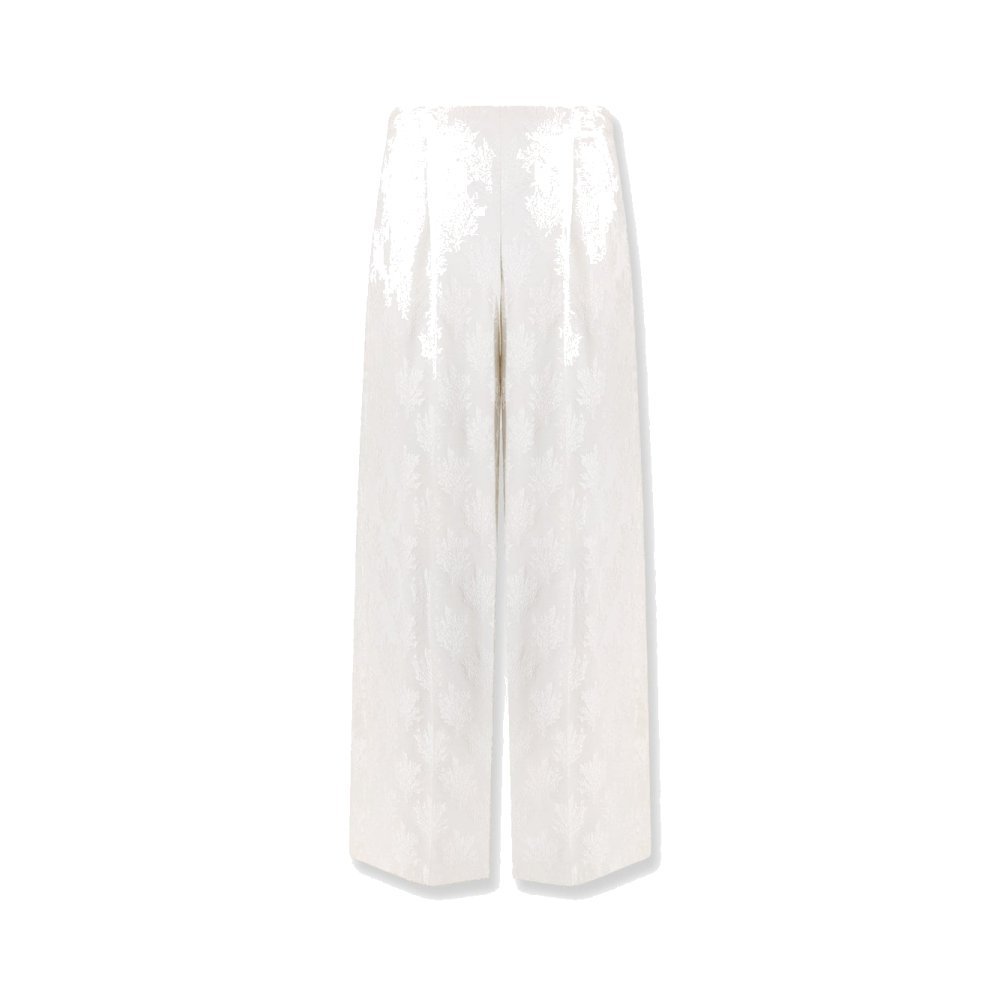Fendi Jacquard silk trousers with floral motif Fendi Jacquard silk trousers with floral motif