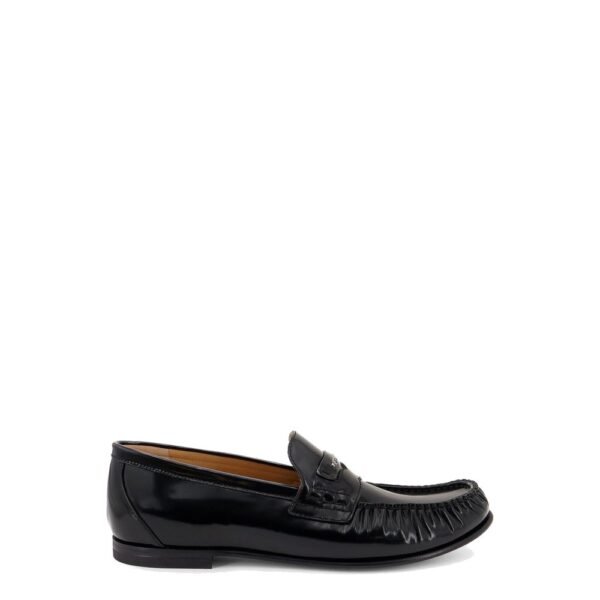 Fendi Leather Scrunch loafers