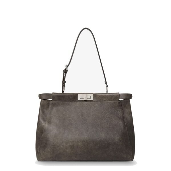 Fendi My Peekaboo Large leather shoulder bag with vintage effect