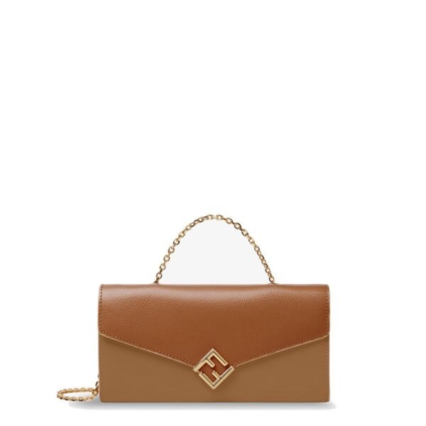 Fendi On Chain FF Diamonds Leather Wallet