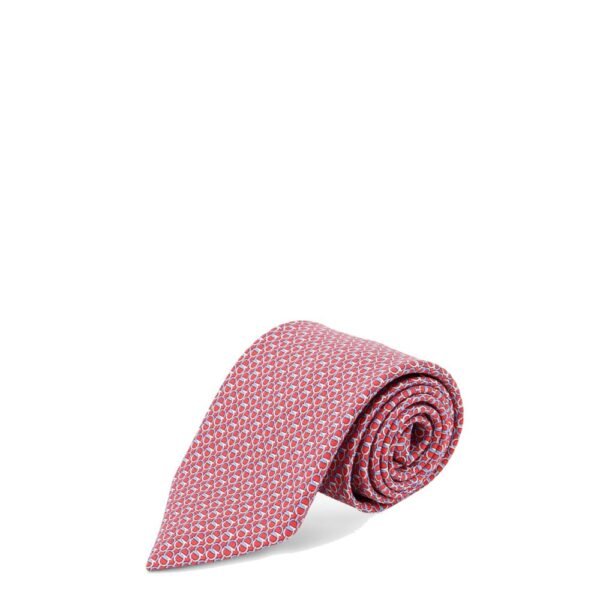 Ferragamo Silk tie with Intreccio print