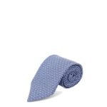 Ferragamo Silk tie with Intreccio print