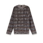 Giorgio Armani Over striped virgin wool and silk sweater