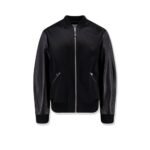 Givenchy Cotton and nylon jacket with leather sleeves