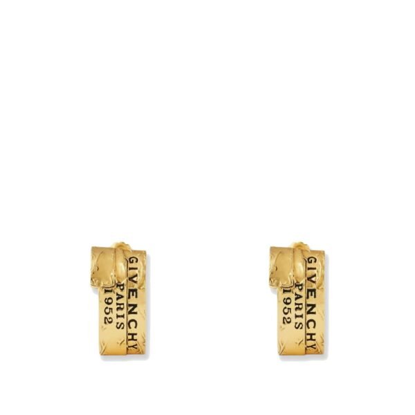Givenchy Givenchy Tape metal earrings with gold finishes