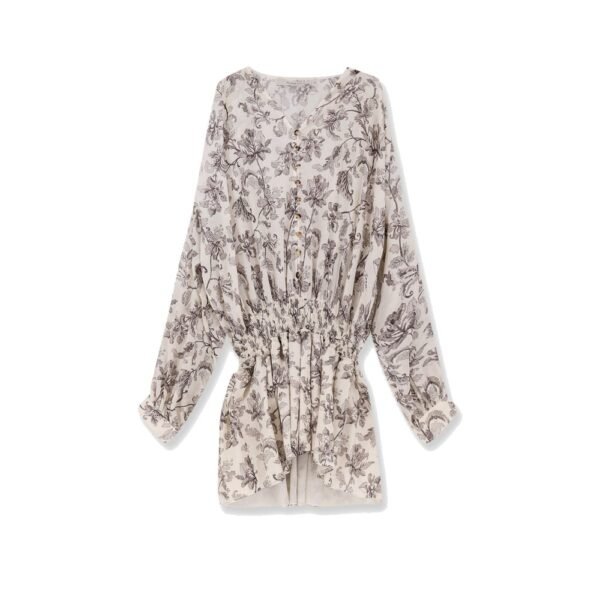 Golden Goose Short cotton dress with floral pattern