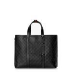 Gucci GG Emblem leather shopping bag with embossed GG motif