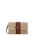 Gucci Gucci Horsebit Web GG fabric wallet