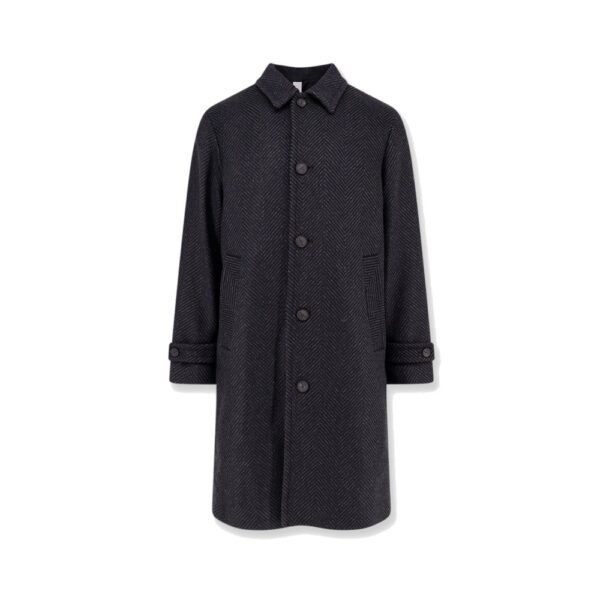 Hevo Loconia wool blend coat with herringbone pattern