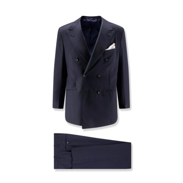 Kiton Double-breasted wool suit