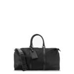 Kiton Nylon travel bag with leather inserts