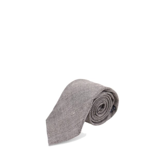 Kiton Wool tie with Prince of Wales pattern