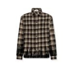 Laneus Cotton blend shirt with check pattern