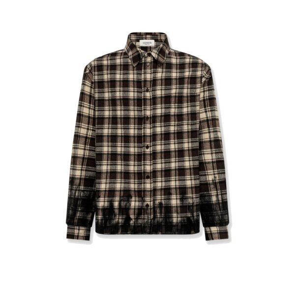 Laneus Cotton blend shirt with check pattern
